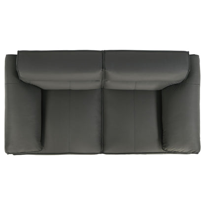 Buxton Top Grain Leather Upholstered Loveseat Graphite - 509505