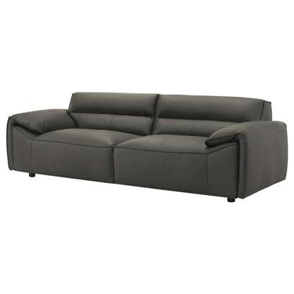 Buxton Top Grain Leather Upholstered Sofa Graphite - 509504