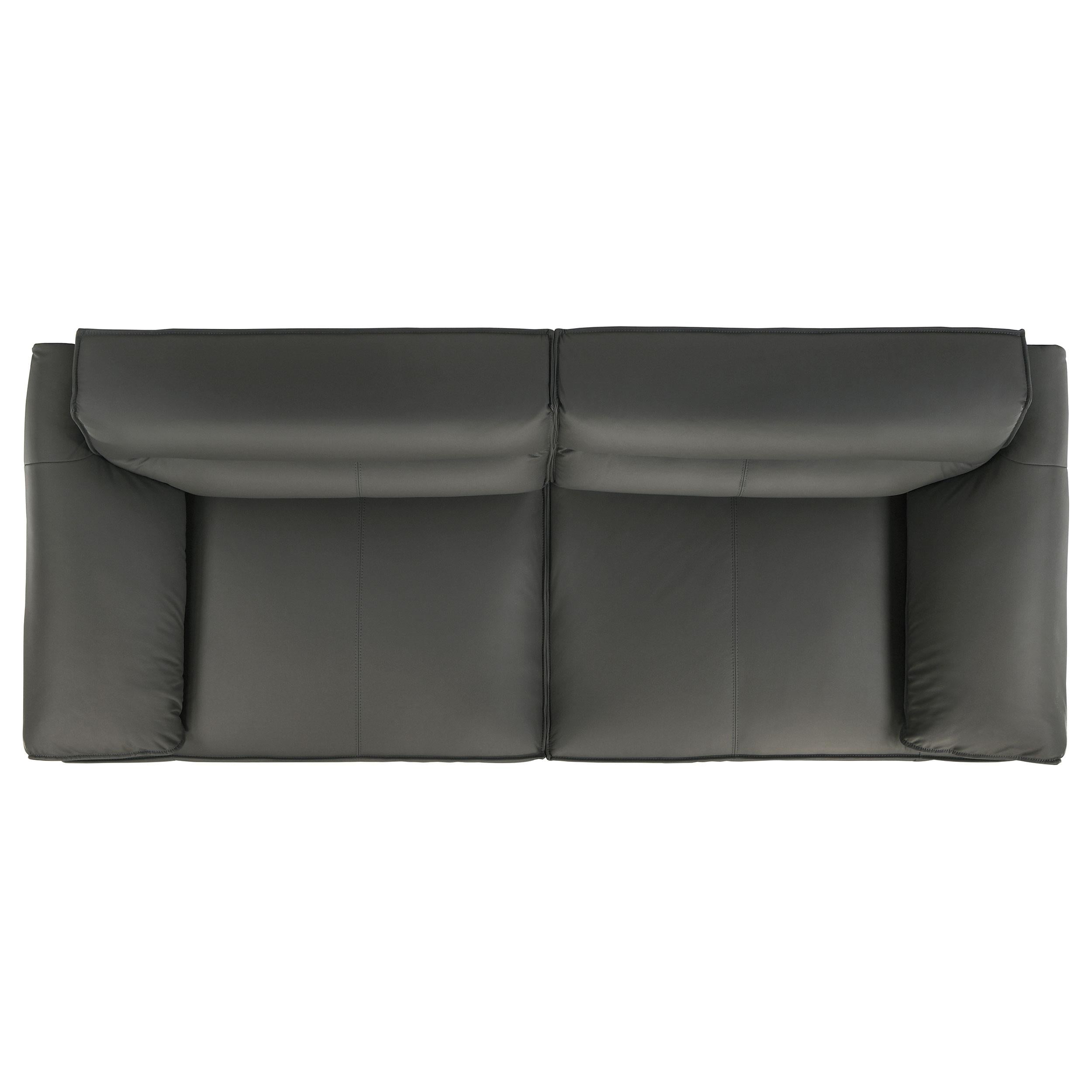 Buxton Top Grain Leather Upholstered Sofa Graphite - 509504