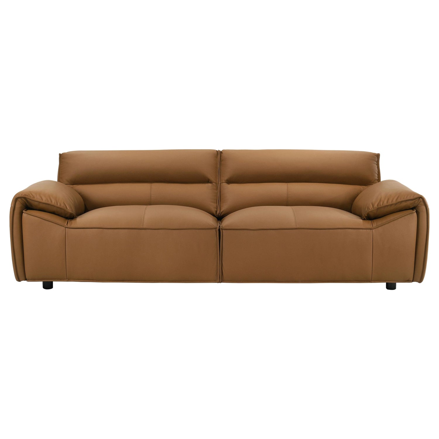 Buxton Top Grain Leather Upholstered Sofa Orange - 509501