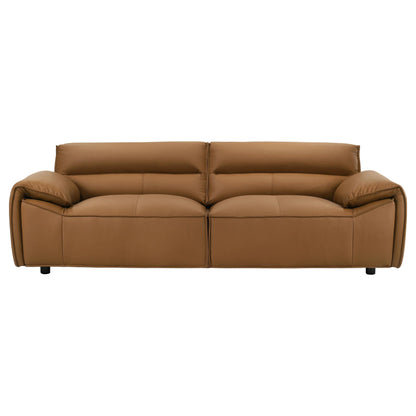 Buxton Top Grain Leather Upholstered Sofa Orange - 509501