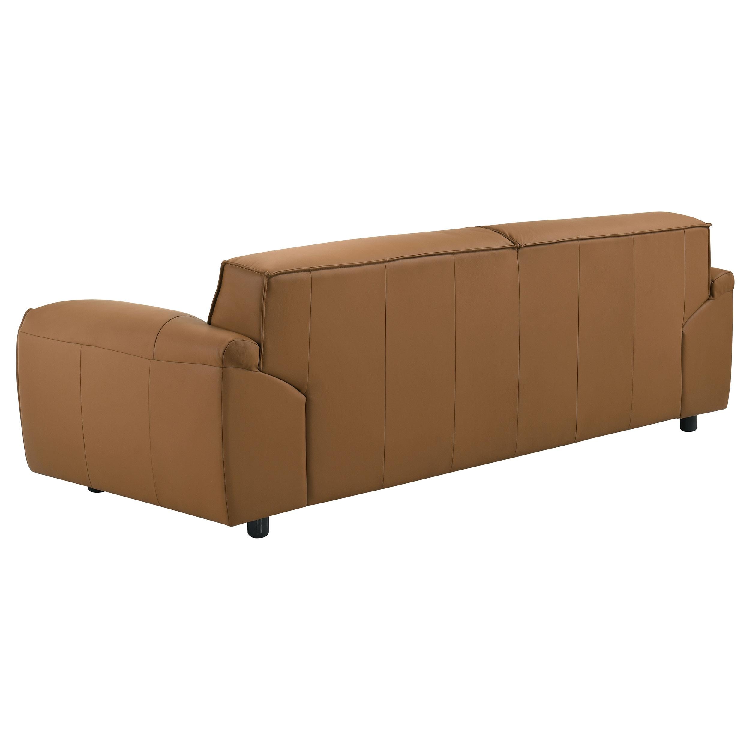 Buxton Top Grain Leather Upholstered Sofa Orange - 509501