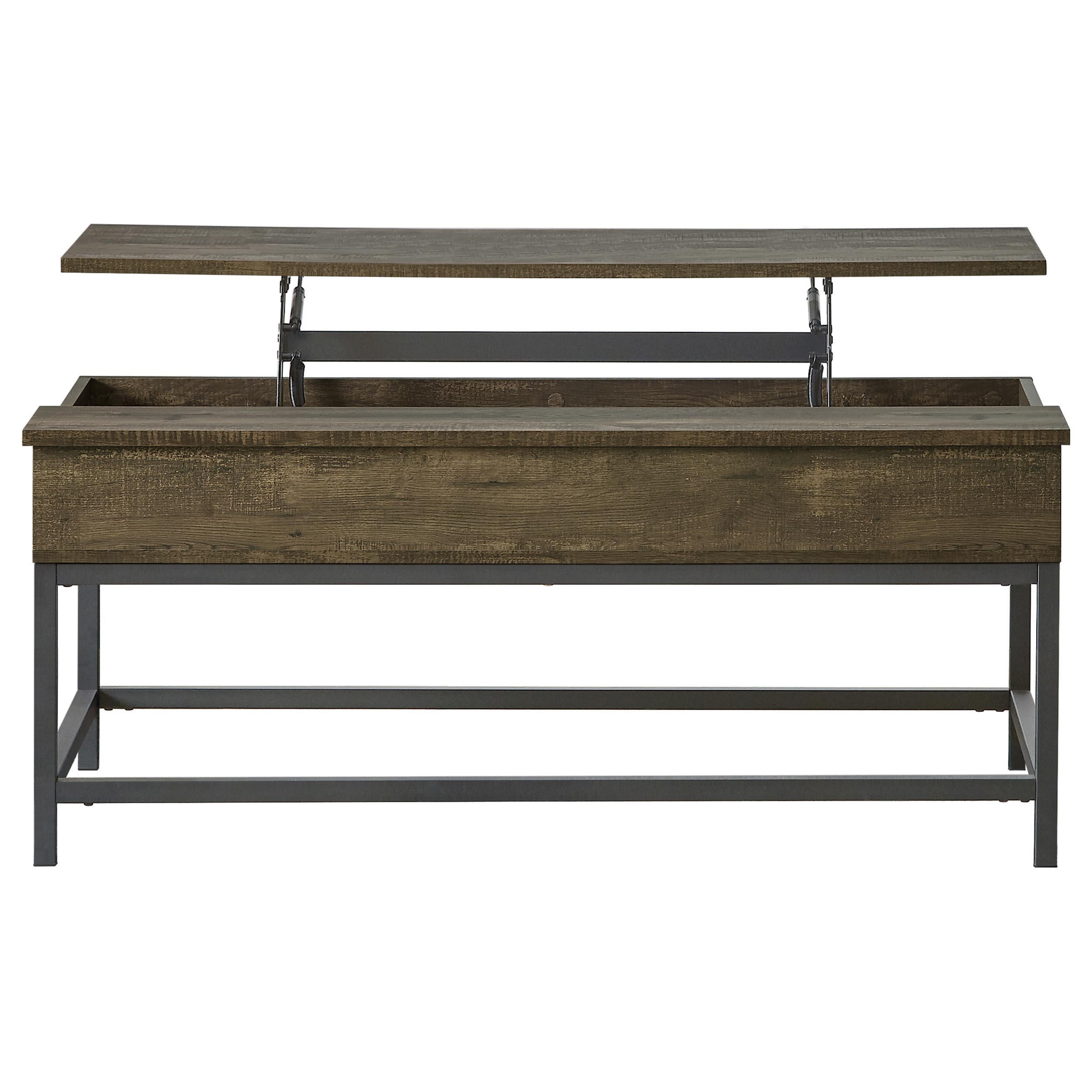 Byers 2-piece Lift Top Coffee and End Table Set Brown Oak - 723778-S2