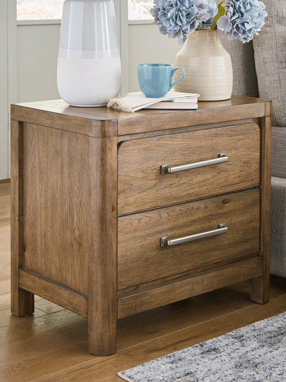 Cabalynn California King Panel Bed with Dresser and Nightstand in Light Brown - PKG019237