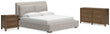 Cabalynn California King Upholstered Bed with Dresser and Nightstand in Light Brown - PKG019240