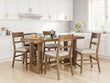 Cabalynn Counter Height Dining Table and 4 Barstools - D974D4