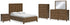 Cabalynn Queen Panel Bed with Storage with Mirrored Dresser, Chest and Nightstand in Light Brown - PKG015727