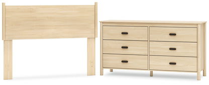 Cabinella Full Panel Headboard with Dresser in Tan - PKG017212