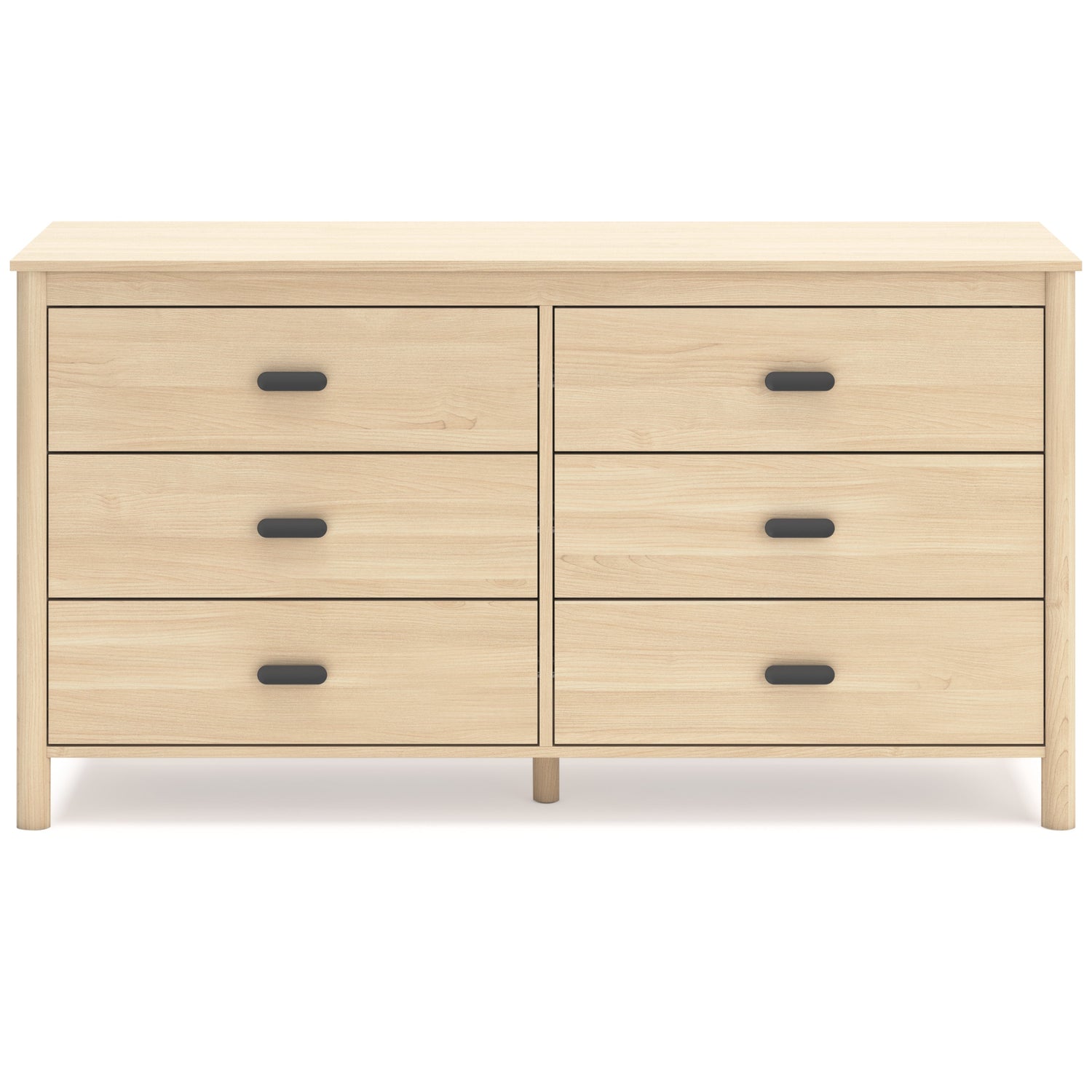 Cabinella Full Platform Bed with Dresser and Nightstand in Tan - PKG017223