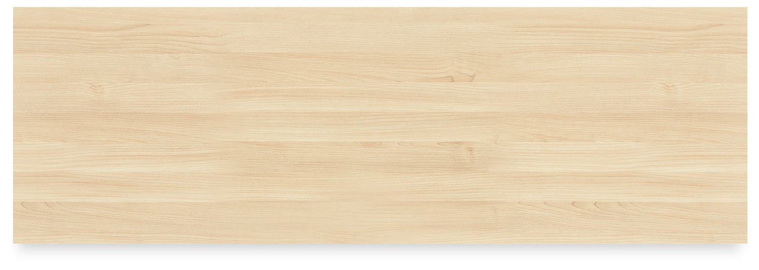 Cabinella Full Platform Panel Bed with Dresser in Tan - PKG017226