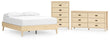 Cabinella Queen Platform Bed with Dresser and Chest in Tan - PKG017294