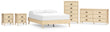 Cabinella Queen Platform Bed with Dresser, Chest and 2 Nightstands in Tan - PKG017292