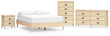 Cabinella Queen Platform Bed with Dresser, Chest and Nightstand in Tan - PKG017295