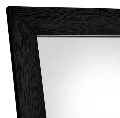 Cadence Tempered Glass Full Length Standing Mirror Black Oak - 961653
