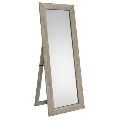 Cadence Tempered Glass Full Length Standing Mirror Grey Washed Oak - 961655