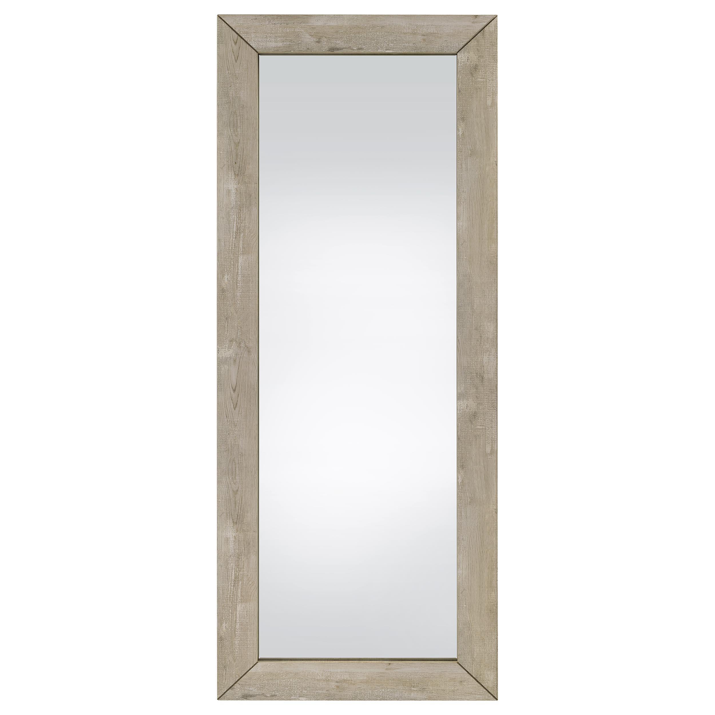 Cadence Tempered Glass Full Length Standing Mirror Grey Washed Oak - 961655