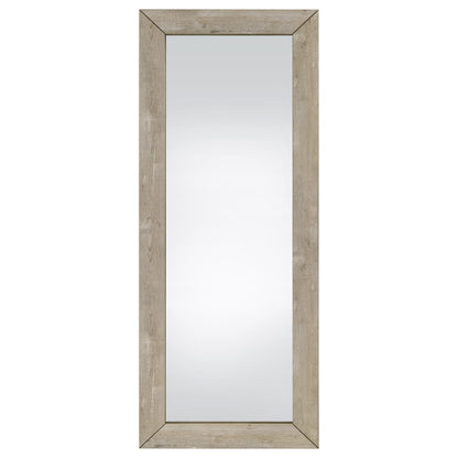 Cadence Tempered Glass Full Length Standing Mirror Grey Washed Oak - 961655