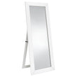 Cadence Tempered Glass Full Length Standing Mirror White High Gloss - 961656