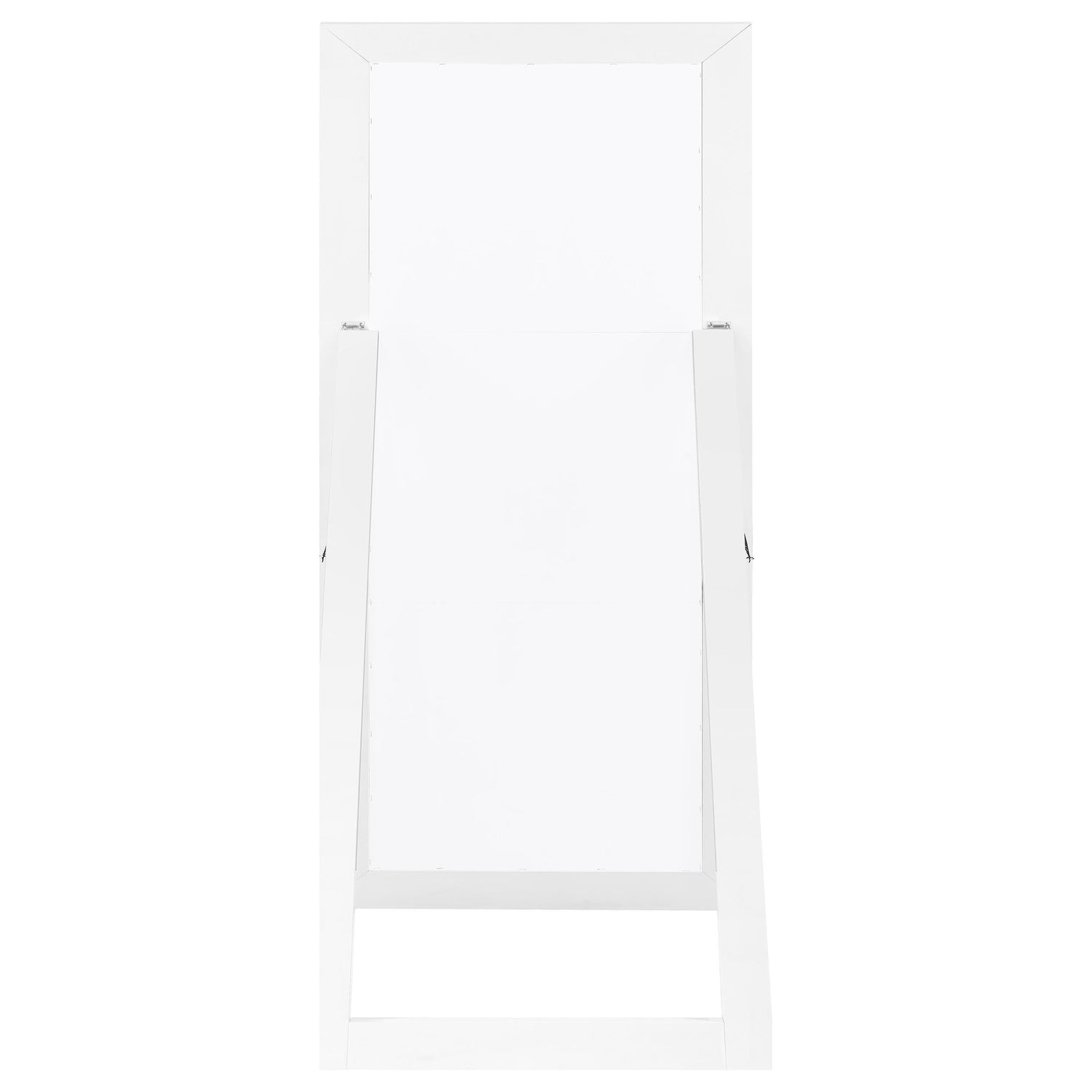 Cadence Tempered Glass Full Length Standing Mirror White High Gloss - 961656