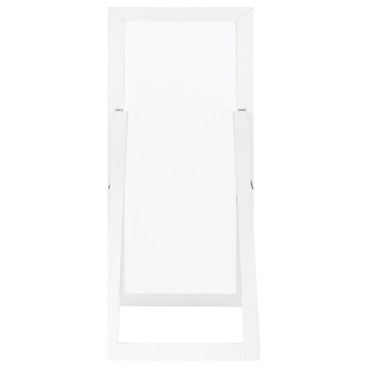 Cadence Tempered Glass Full Length Standing Mirror White High Gloss - 961656
