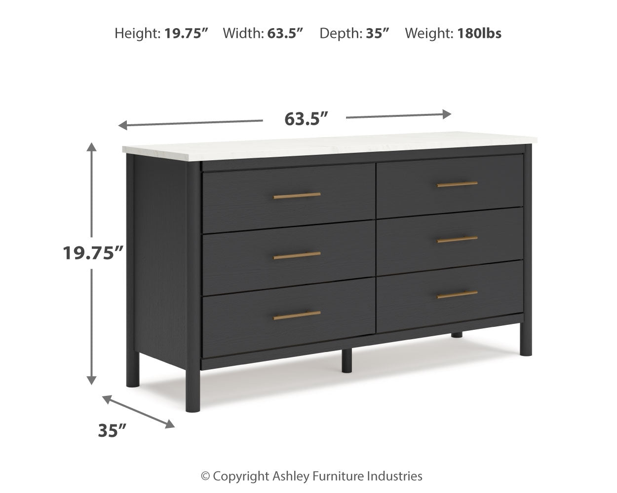 Cadmori King Upholstered Panel Bed with Dresser in Black/White - PKG020281