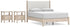 Cadmori Queen Upholstered Panel Bed with 2 Nightstands in Two-tone from Ashley - Luna Furniture