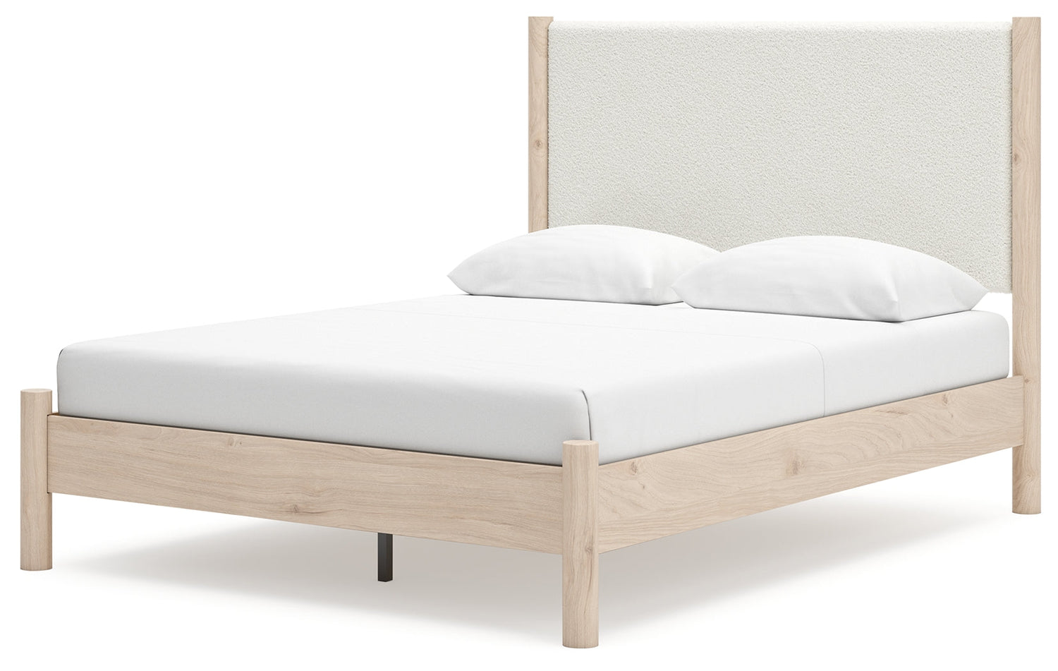 Cadmori Queen Upholstered Panel Bed with Dresser and 2 Nightstands in Two-tone from Ashley - Luna Furniture