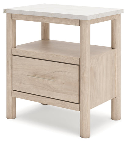Cadmori Queen Upholstered Panel Bed with Dresser and 2 Nightstands in Two-tone from Ashley - Luna Furniture