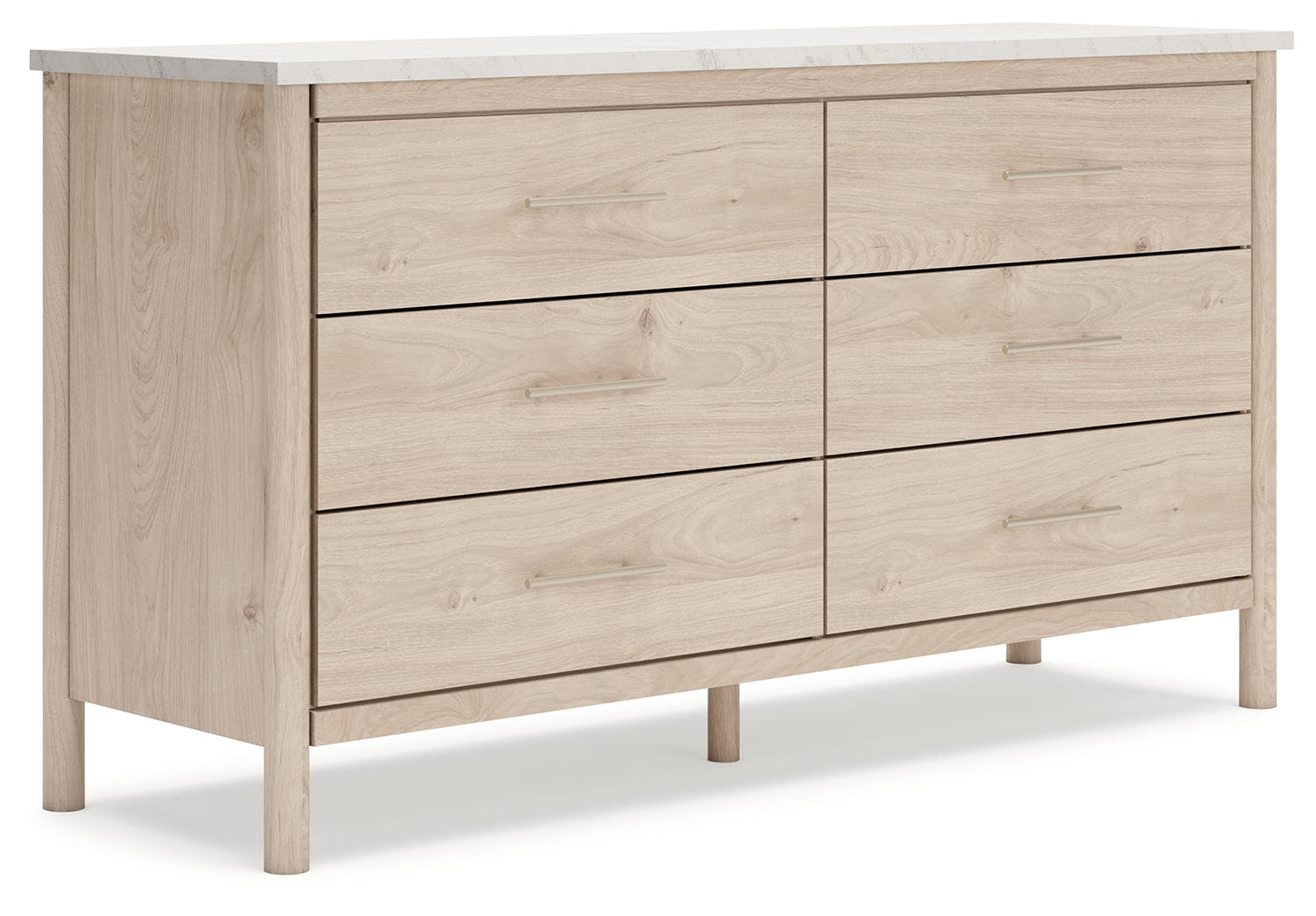 Cadmori Queen Upholstered Panel Bed with Dresser and 2 Nightstands in Two-tone from Ashley - Luna Furniture