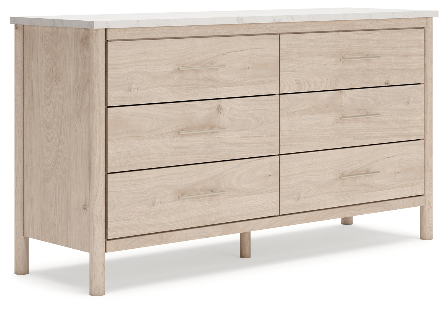 Cadmori Queen Upholstered Panel Bed with Dresser and 2 Nightstands in Two-tone from Ashley - Luna Furniture
