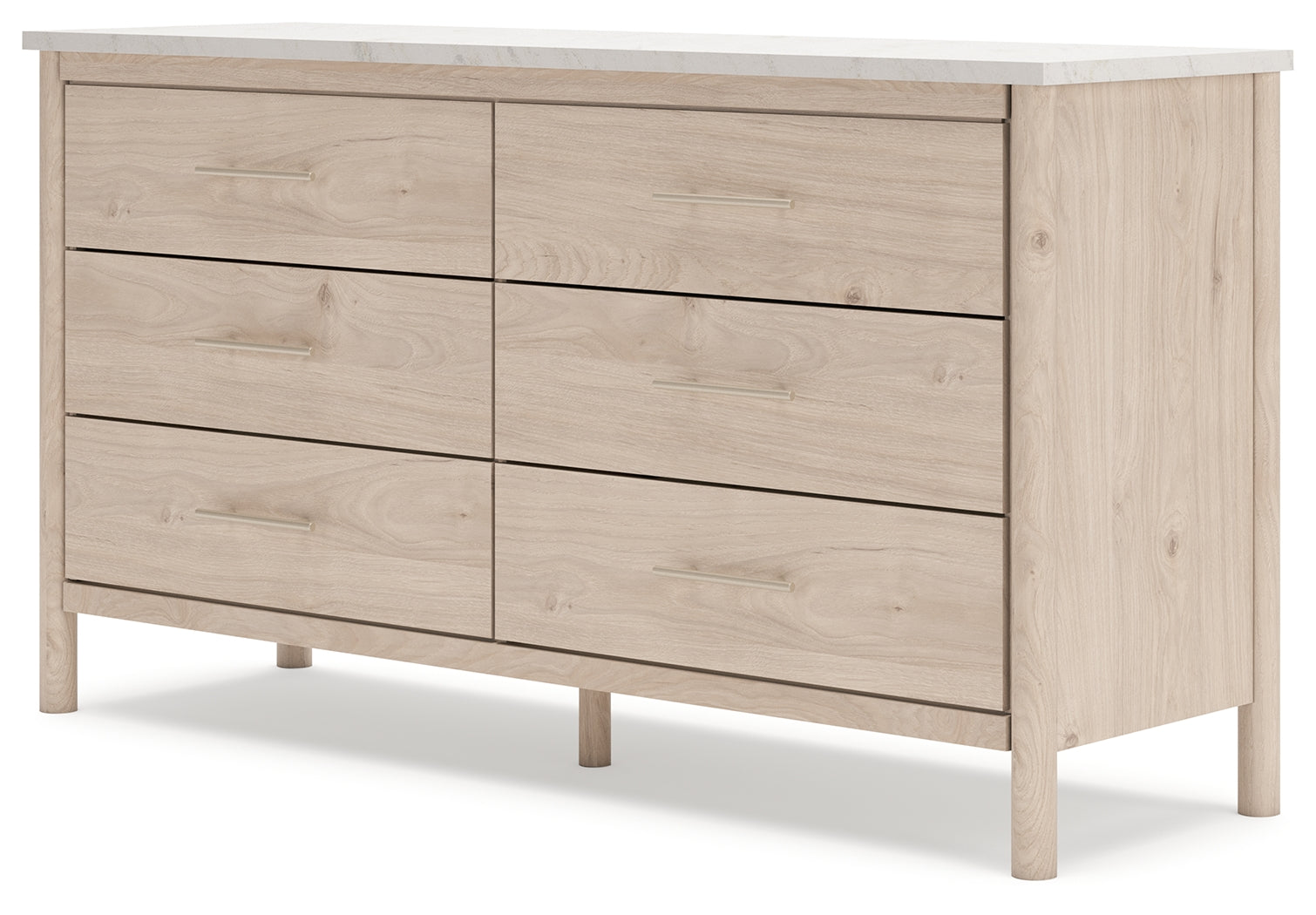 Cadmori Queen Upholstered Panel Bed with Dresser and 2 Nightstands in Two-tone from Ashley - Luna Furniture