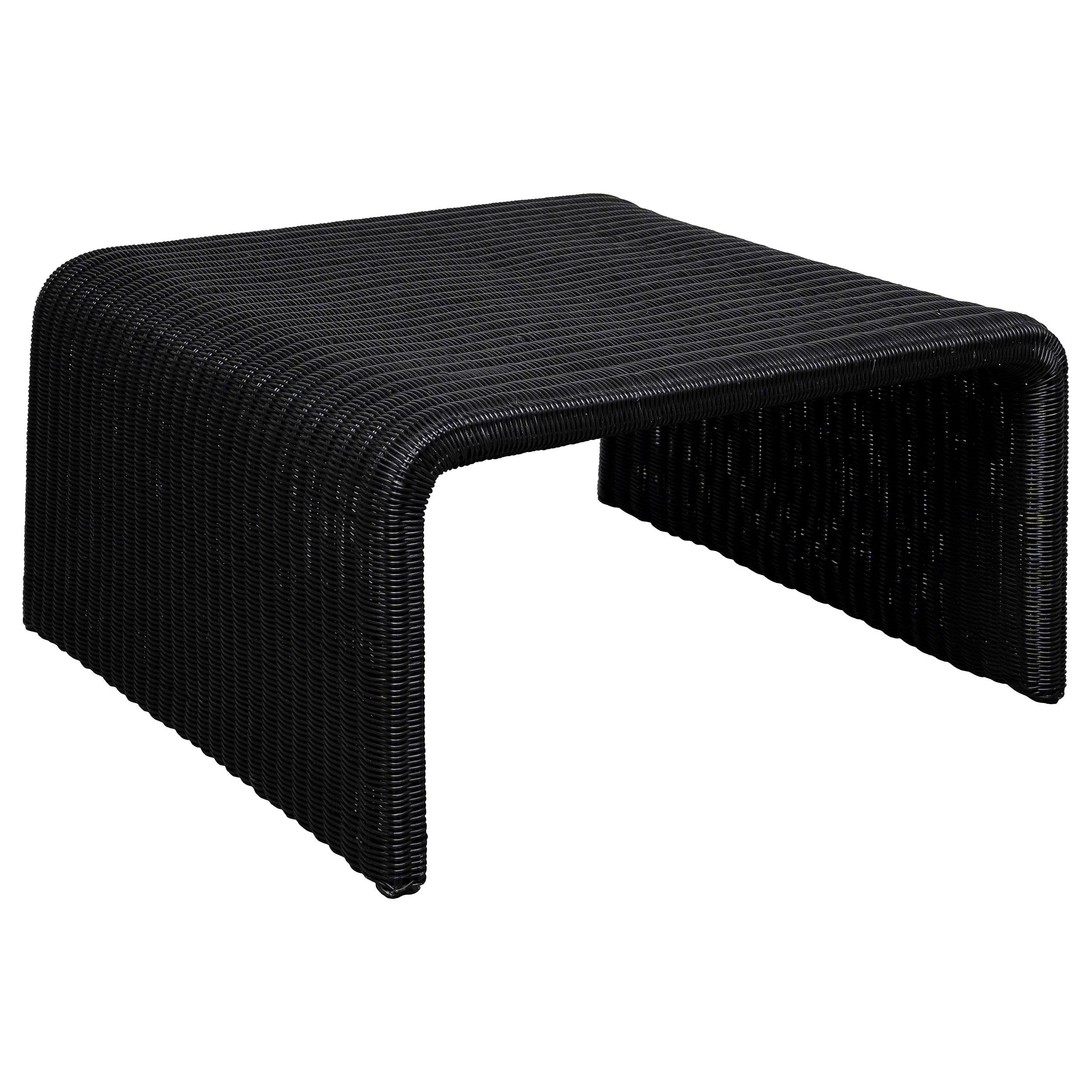 Cahya 2-piece Rattan Coffee and End Table Set Black - 708518-S2