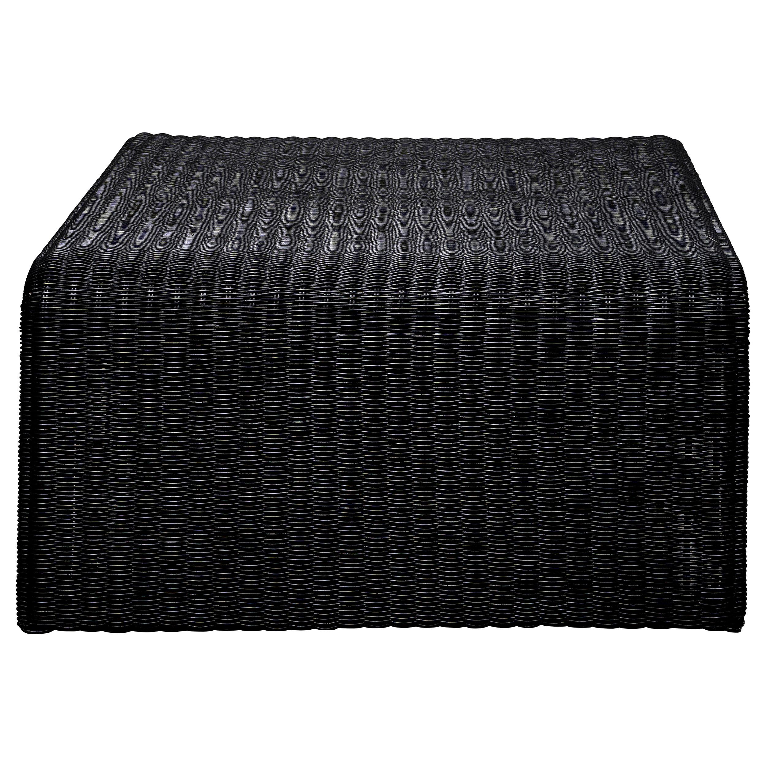 Cahya 2-piece Rattan Coffee and End Table Set Black - 708518-S2