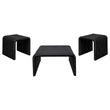 Cahya 3-piece Rattan Coffee and End Table Set Black - 708518-S3