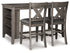 Caitbrook Counter Height Dining Table and 2 Barstools in Gray from Ashley - Luna Furniture