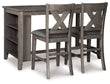 Caitbrook Counter Height Dining Table and 2 Barstools in Gray from Ashley - Luna Furniture