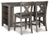 Caitbrook Counter Height Dining Table and 2 Barstools in Gray - PKG014916