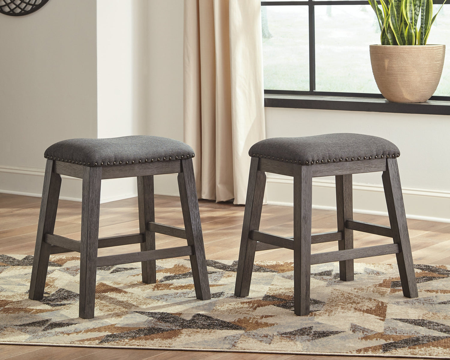 Caitbrook Counter Height Dining Table and 4 Barstools in Gray from Ashley - Luna Furniture