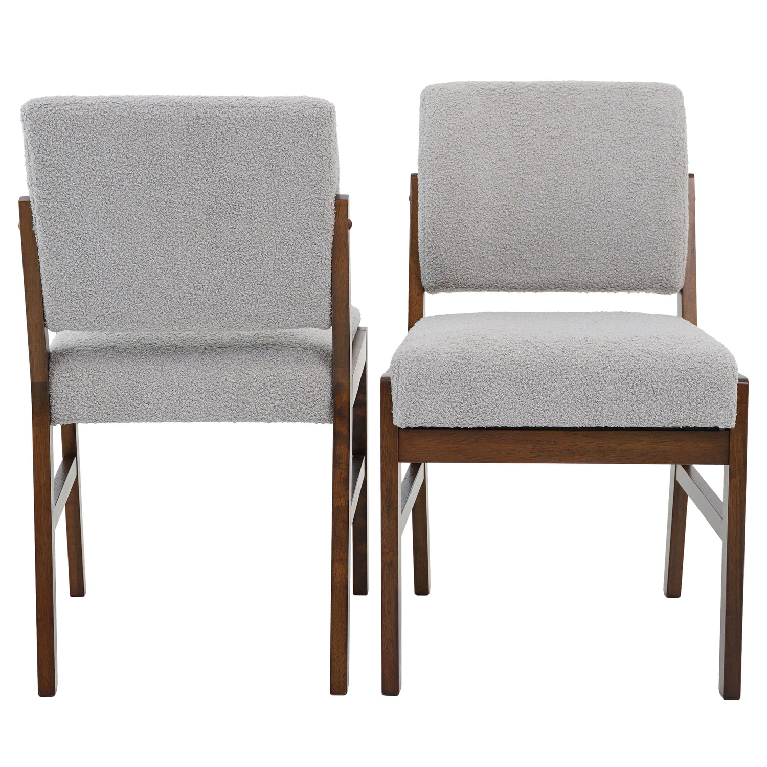 Caldwell Dining Chair Set of 2 - Light Grey Boucle - DCH00904201