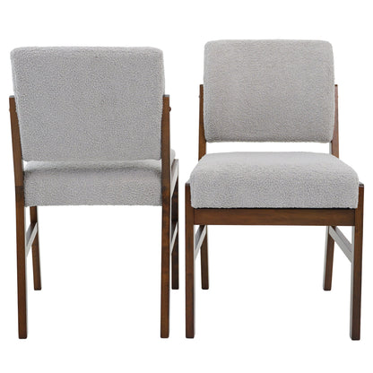 Caldwell Dining Chair Set of 2 - Light Grey Boucle - DCH00904201