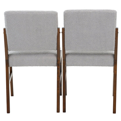 Caldwell Dining Chair Set of 2 - Light Grey Boucle - DCH00904201