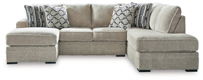 Calnita 2-Piece Sectional with Ottoman in Sisal - PKG015791