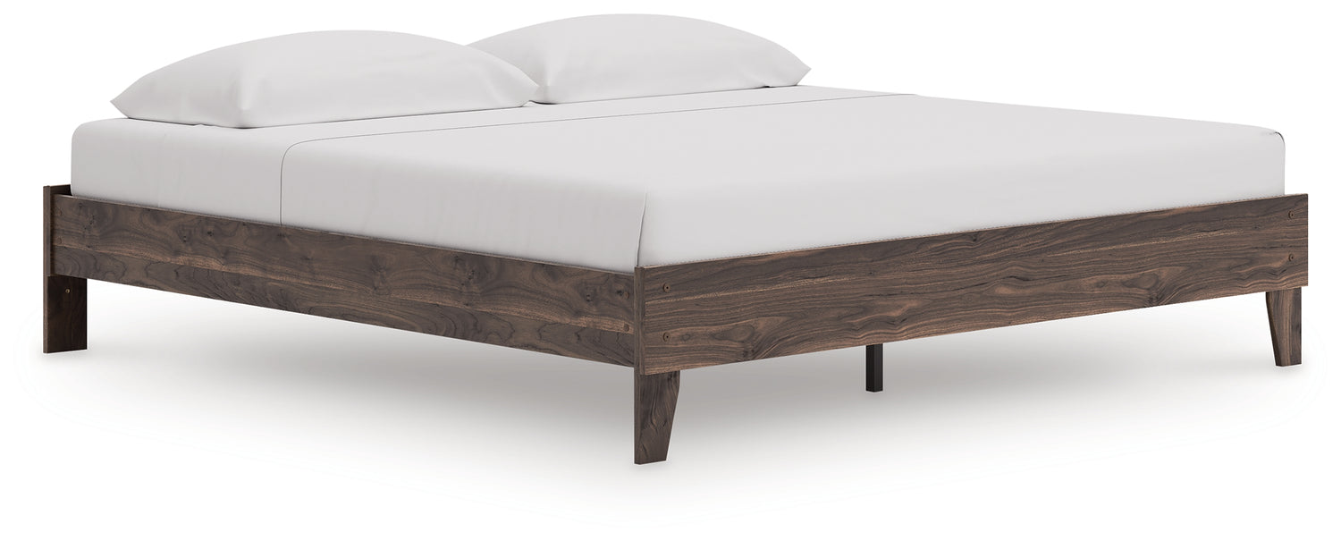 Calverson Brown King Platform Bed - EB3660-114