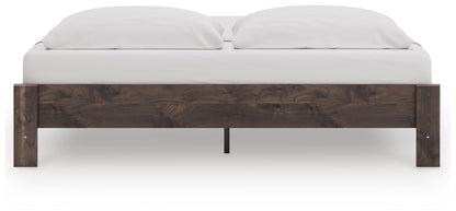 Calverson Brown King Platform Bed - EB3660-114