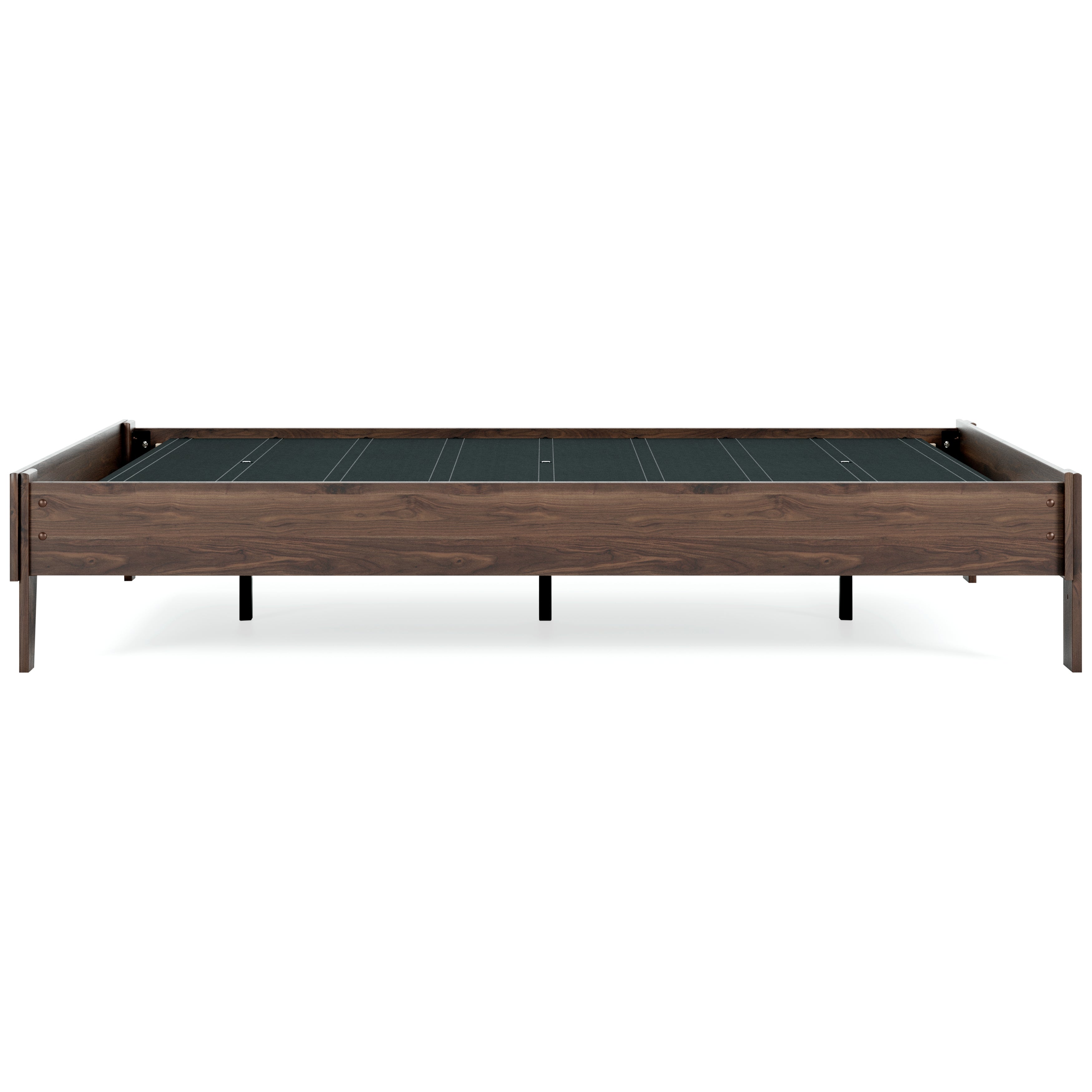 Calverson Queen Platform Bed with Mattress in Mocha - PKG018342