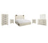 Cambeck King Panel Bed with 2 Storage Drawers with Mirrored Dresser, Chest and 2 Nightstands in Whitewash from Ashley - Luna Furniture