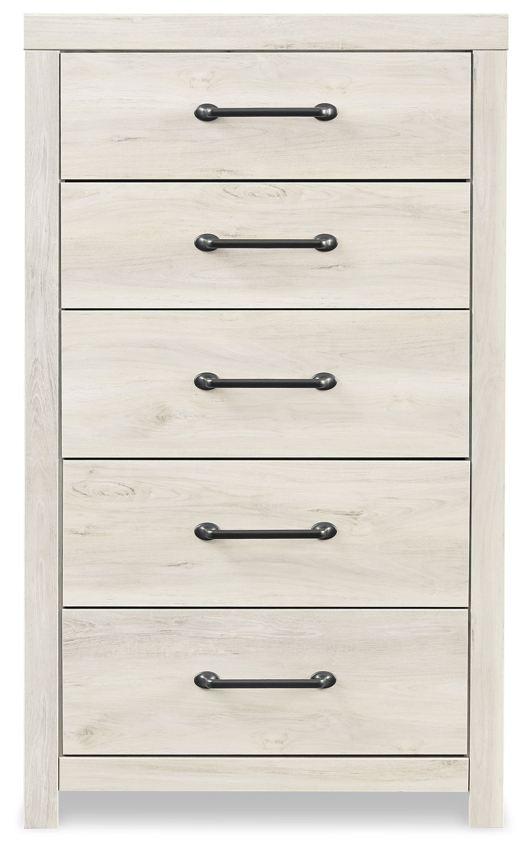 Cambeck King Panel Bed with 2 Storage Drawers with Mirrored Dresser, Chest and 2 Nightstands in Whitewash from Ashley - Luna Furniture