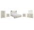 Cambeck King Panel Bed with 2 Storage Drawers with Mirrored Dresser, Chest and 2 Nightstands in Whitewash from Ashley - Luna Furniture
