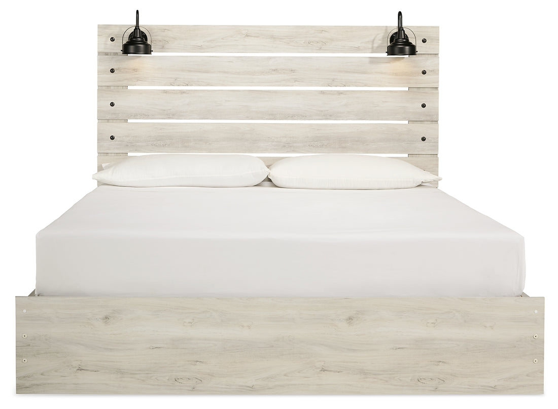 Cambeck King Panel Bed with Storage and 2 Nightstands - B192B115