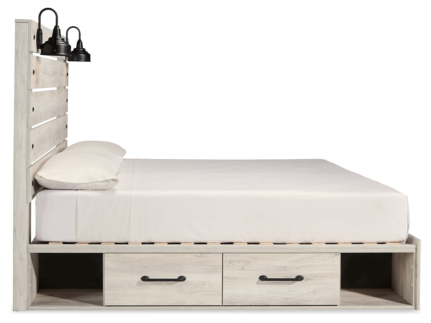 Cambeck King Panel Bed with Storage and 2 Nightstands - B192B115